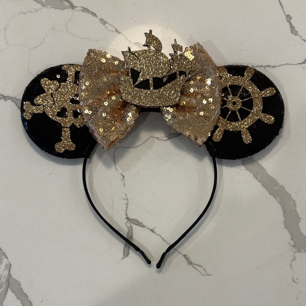 Gold and Black Pirate Themed Kids Headband